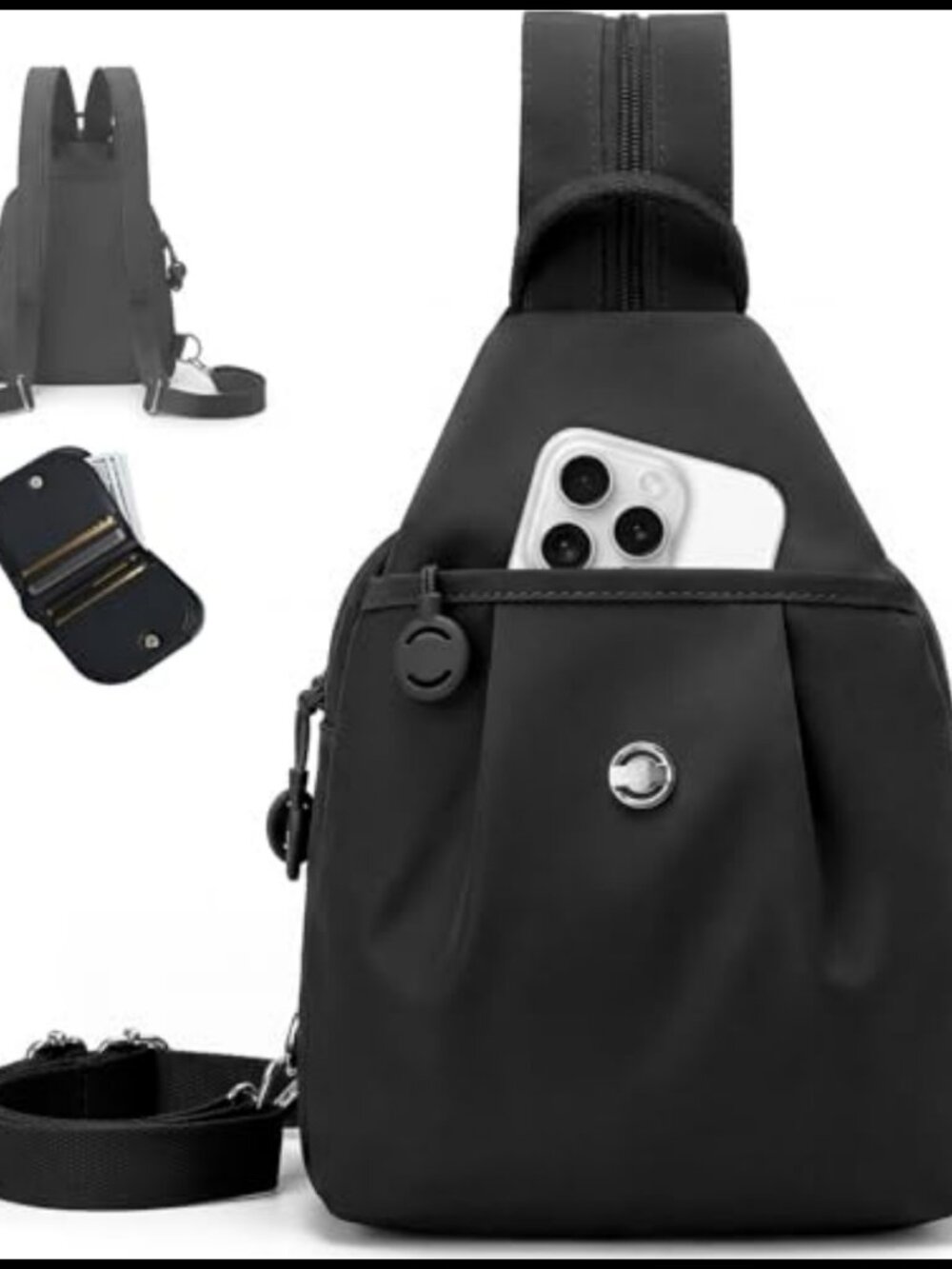 3 in 1 Convertible Anti Theft Backpack Crossbody Sling Bag Oxford Nylon